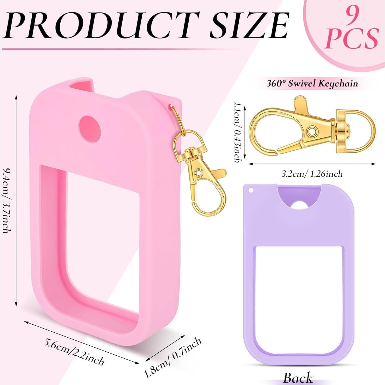 9 Fundas de Silicona Czlotyh para Spray Desinfectante 30 ml