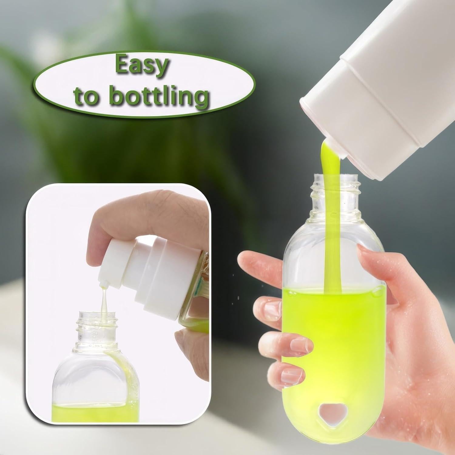 50 Botellas de Plástico Transparente 50ml Besitek a Prueba de Fugas