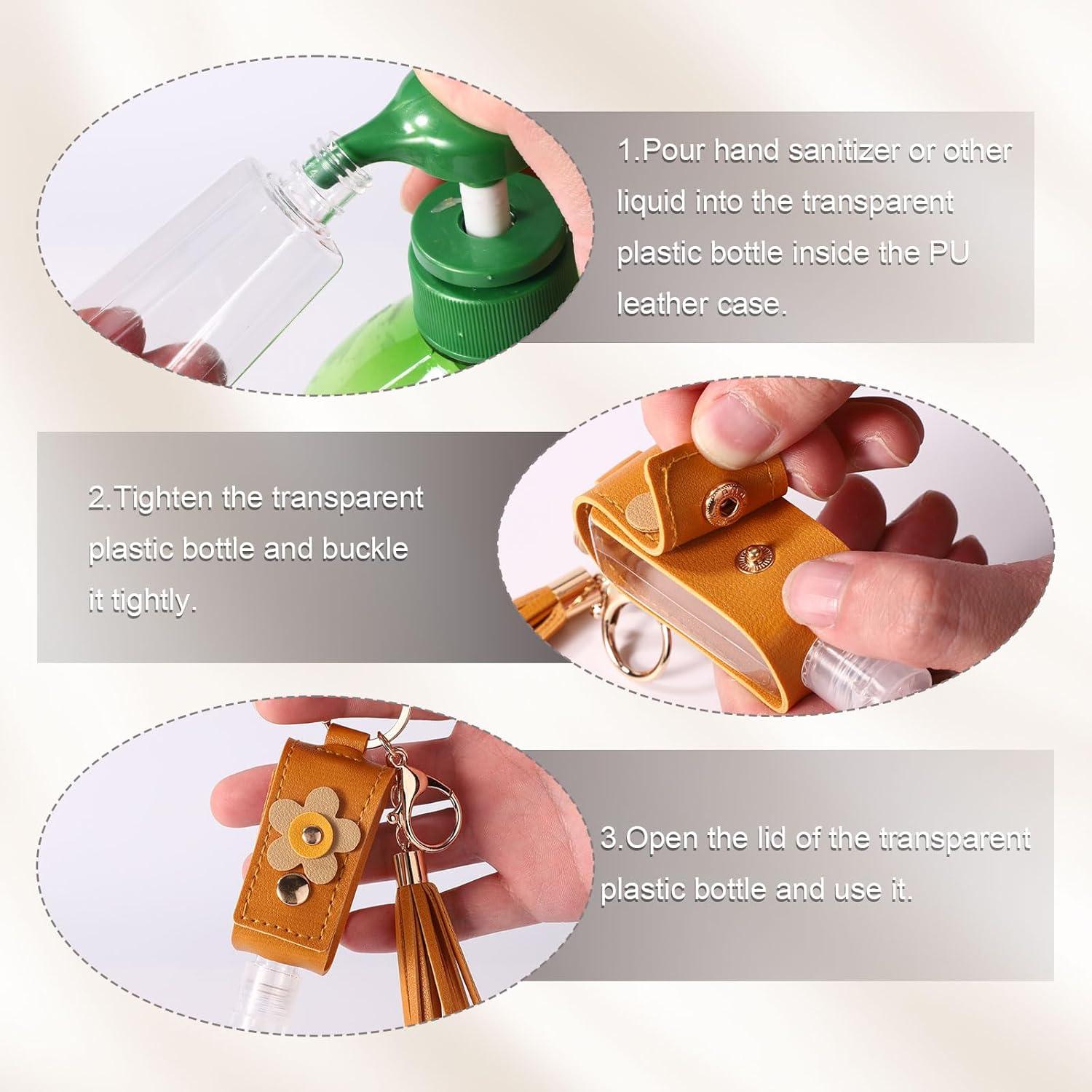 4 Soportes de Desinfectante de Manos Tinoaly 30ml Recargables