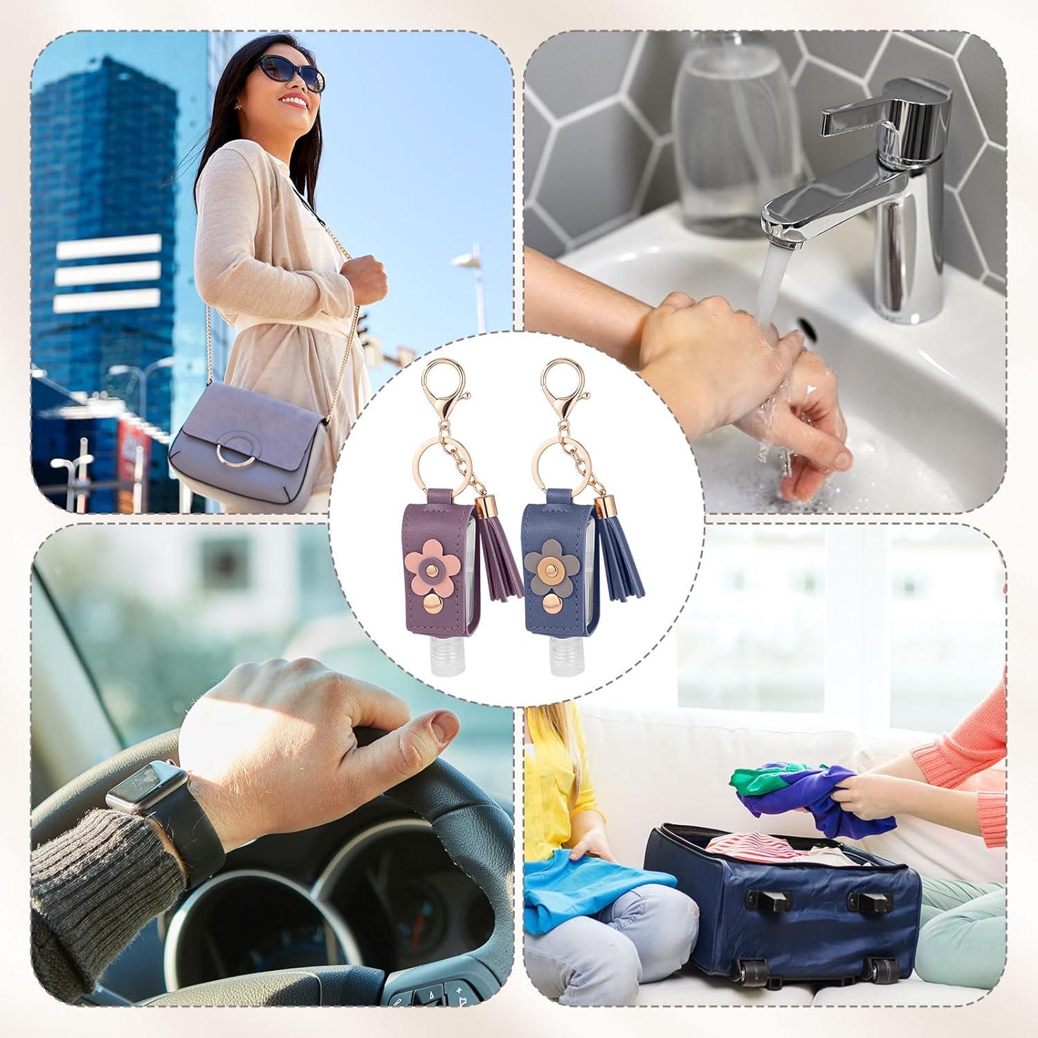 4 Soportes de Desinfectante de Manos Tinoaly 30ml Recargables