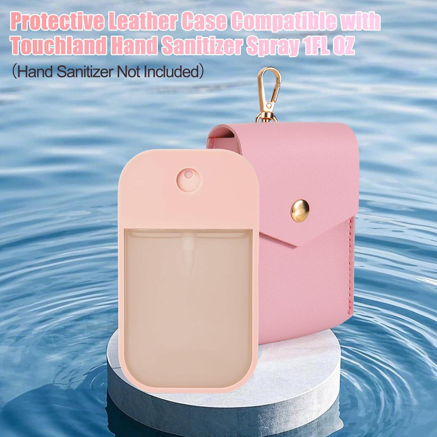 Funda de Cuero Rosa para Spray Desinfectante Touchland 29.57 ml