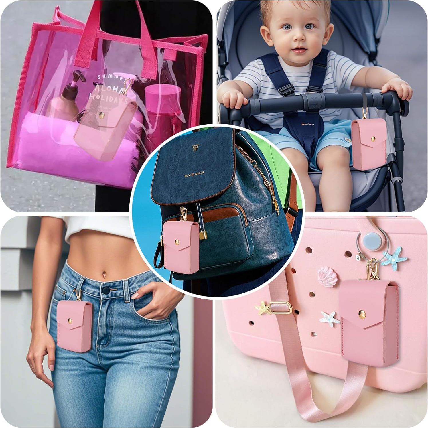 Funda de Cuero Rosa para Spray Desinfectante Touchland 29.57 ml