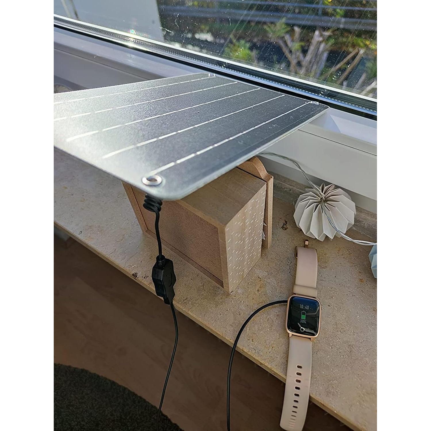 Panel Solar 6W FlexSolar USB Monocristalino IP67 27x17cm