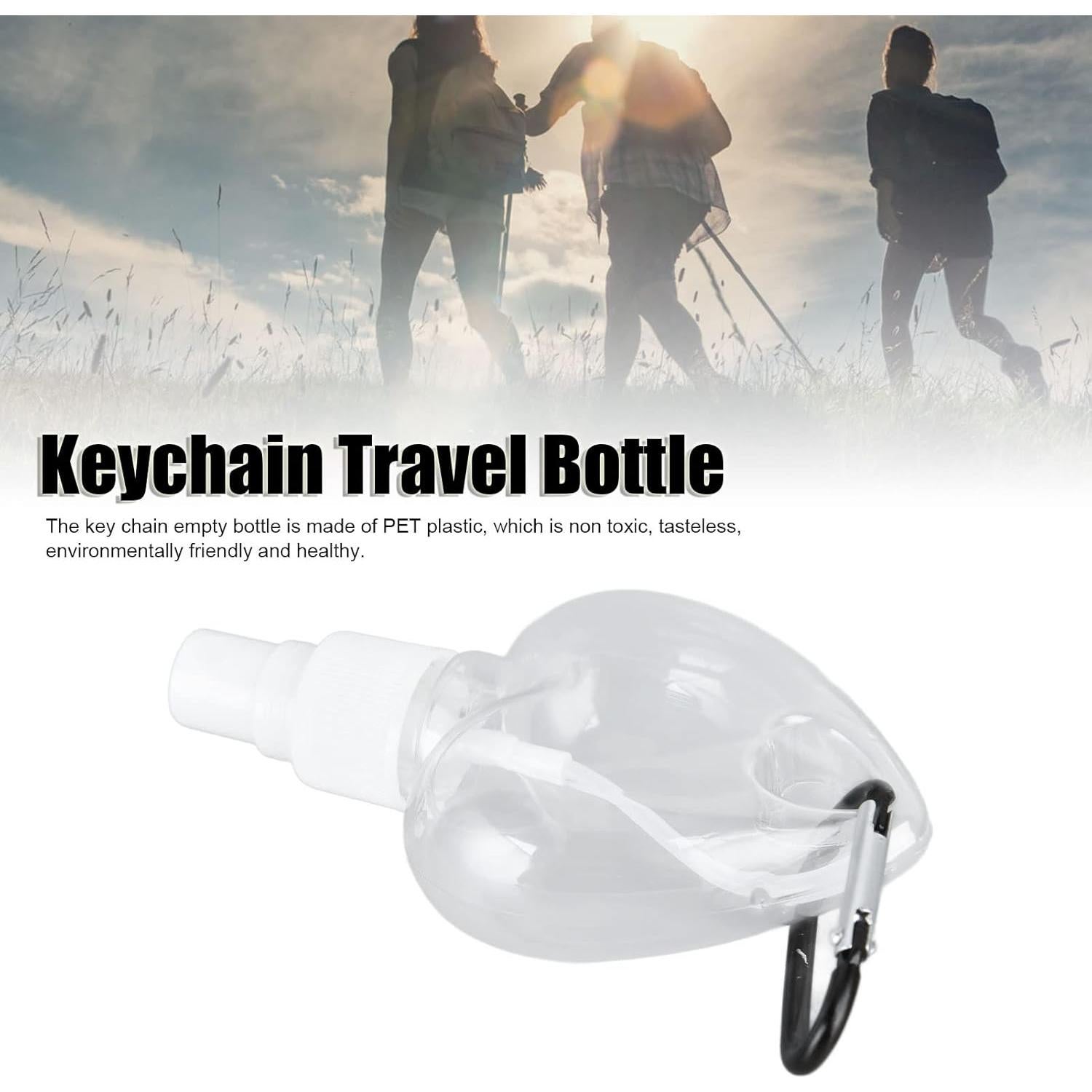 Botellas de Viaje QANYEGN 50ml Transparentes para Llaveros