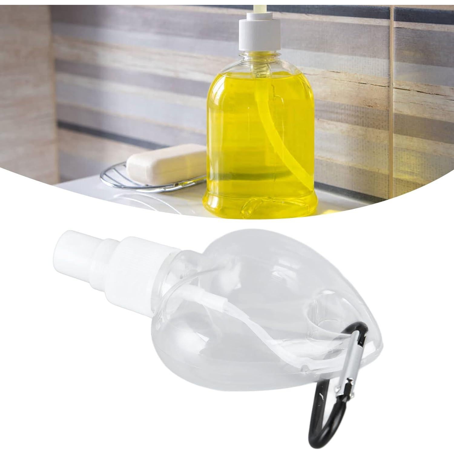 Botellas de Viaje QANYEGN 50ml Transparentes para Llaveros