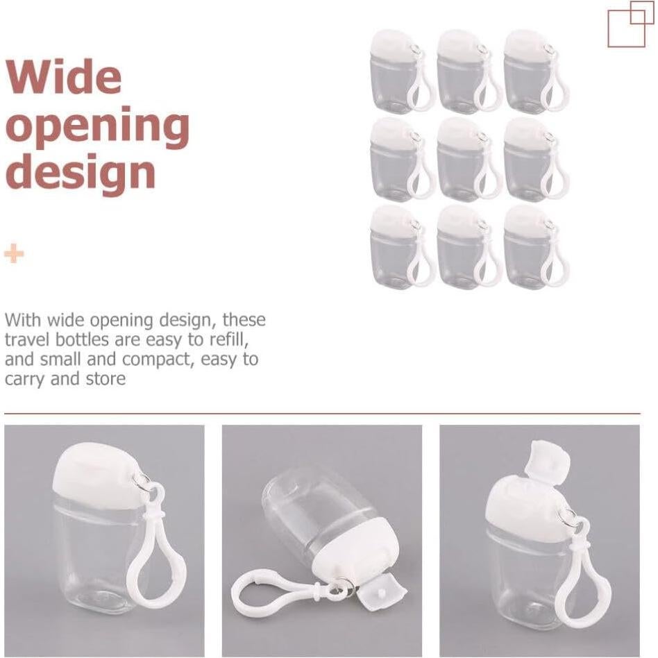 27 Botellas de Viaje 30ml Minkissy a Prueba de Fugas con Gancho