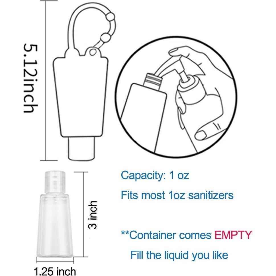 Botellas de Viaje Vacías Color Land Unicornio 30ml 4Pcs