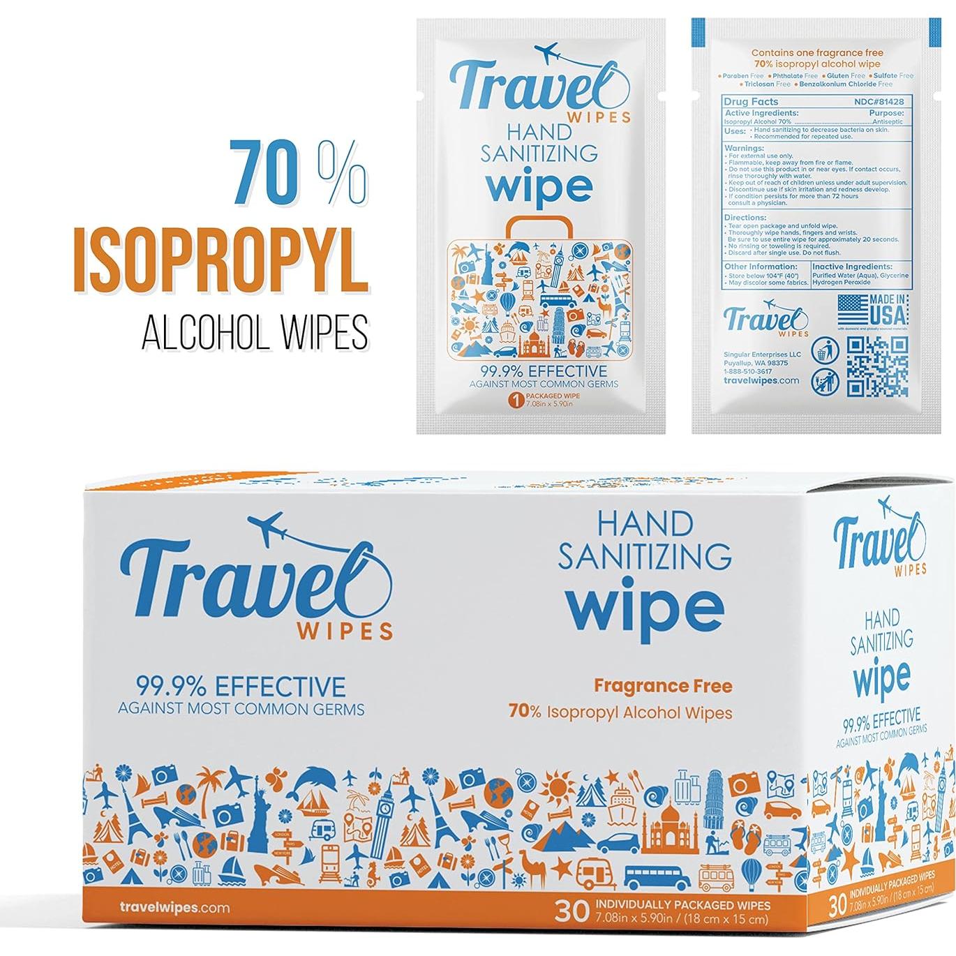Toallitas Desinfectantes de Manos Singular Wipes 30 Unidades