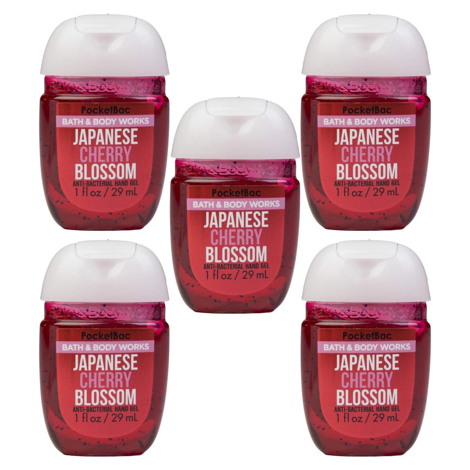 Gel Antibacterial PocketBac Bath & Body Works 5x30ml Flor Cerezo
