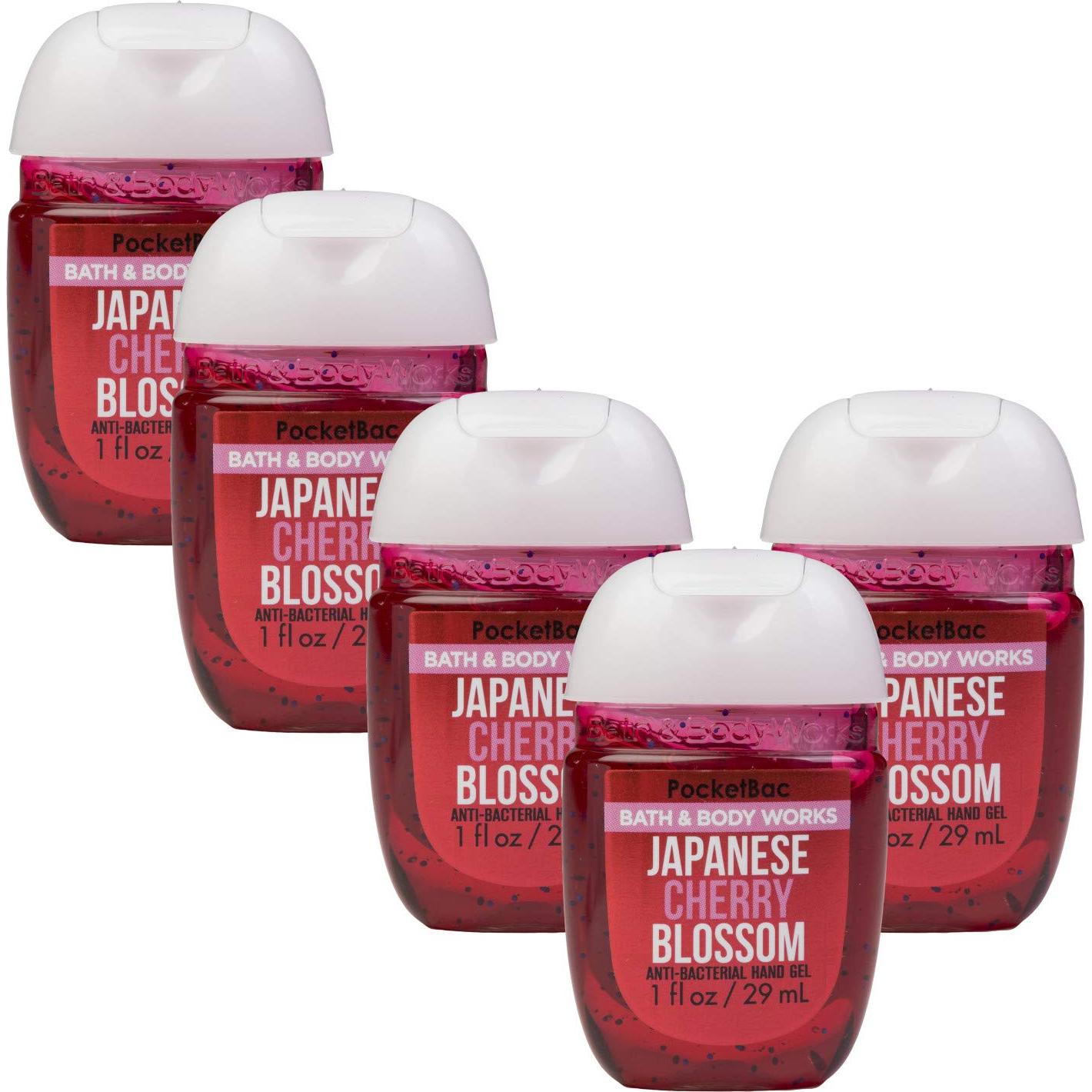 Gel Antibacterial PocketBac Bath & Body Works 5x30ml Flor Cerezo