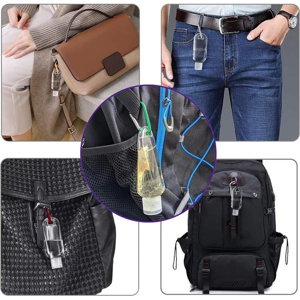 10 Botellas de Viaje Reutilizables JINEN 50ml a Prueba de Fugas