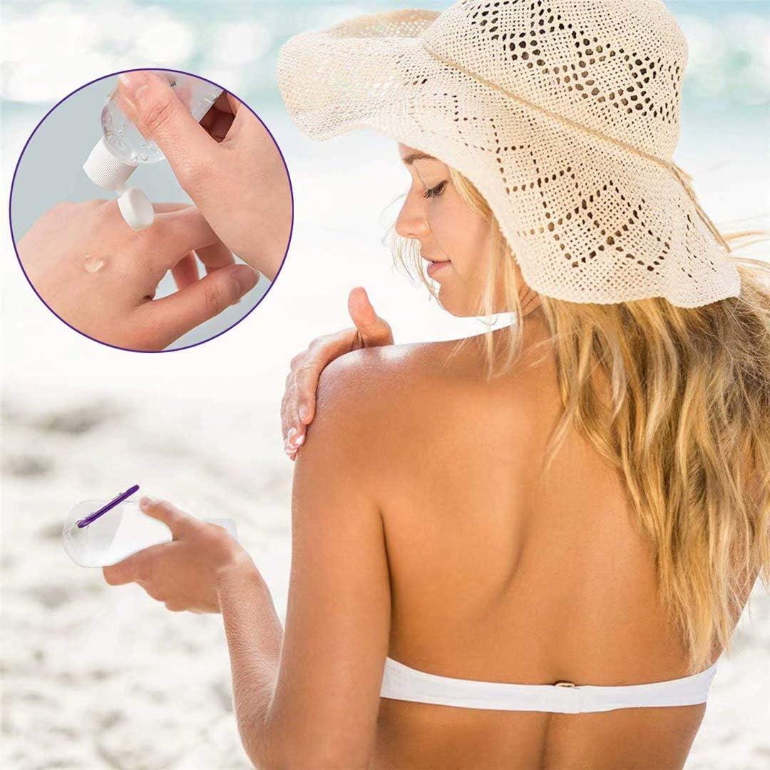 10 Botellas de Viaje Reutilizables JINEN 50ml a Prueba de Fugas