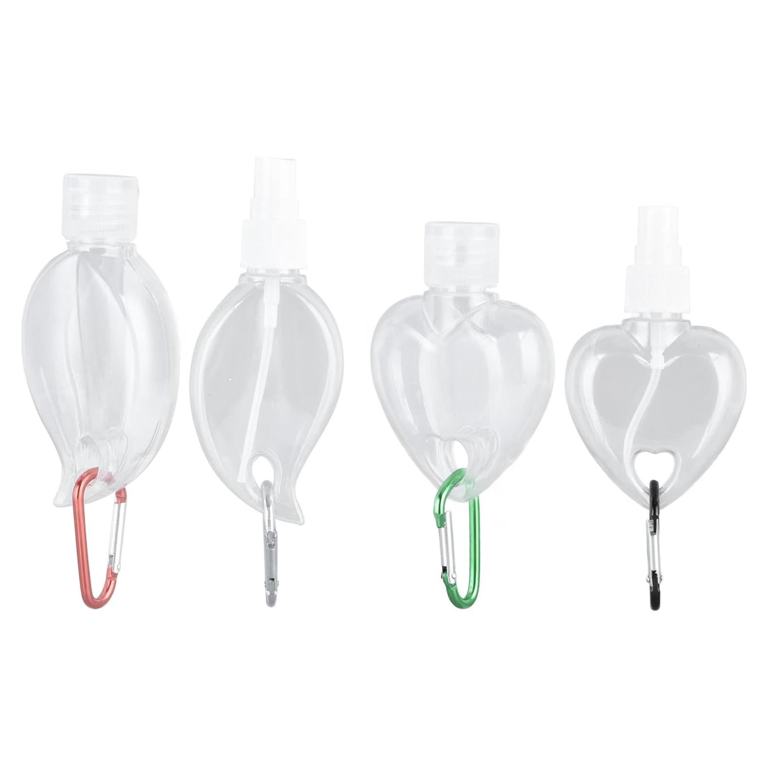 Botellas de Viaje Tiiyee 74ml con Llavero - Paquete de 4