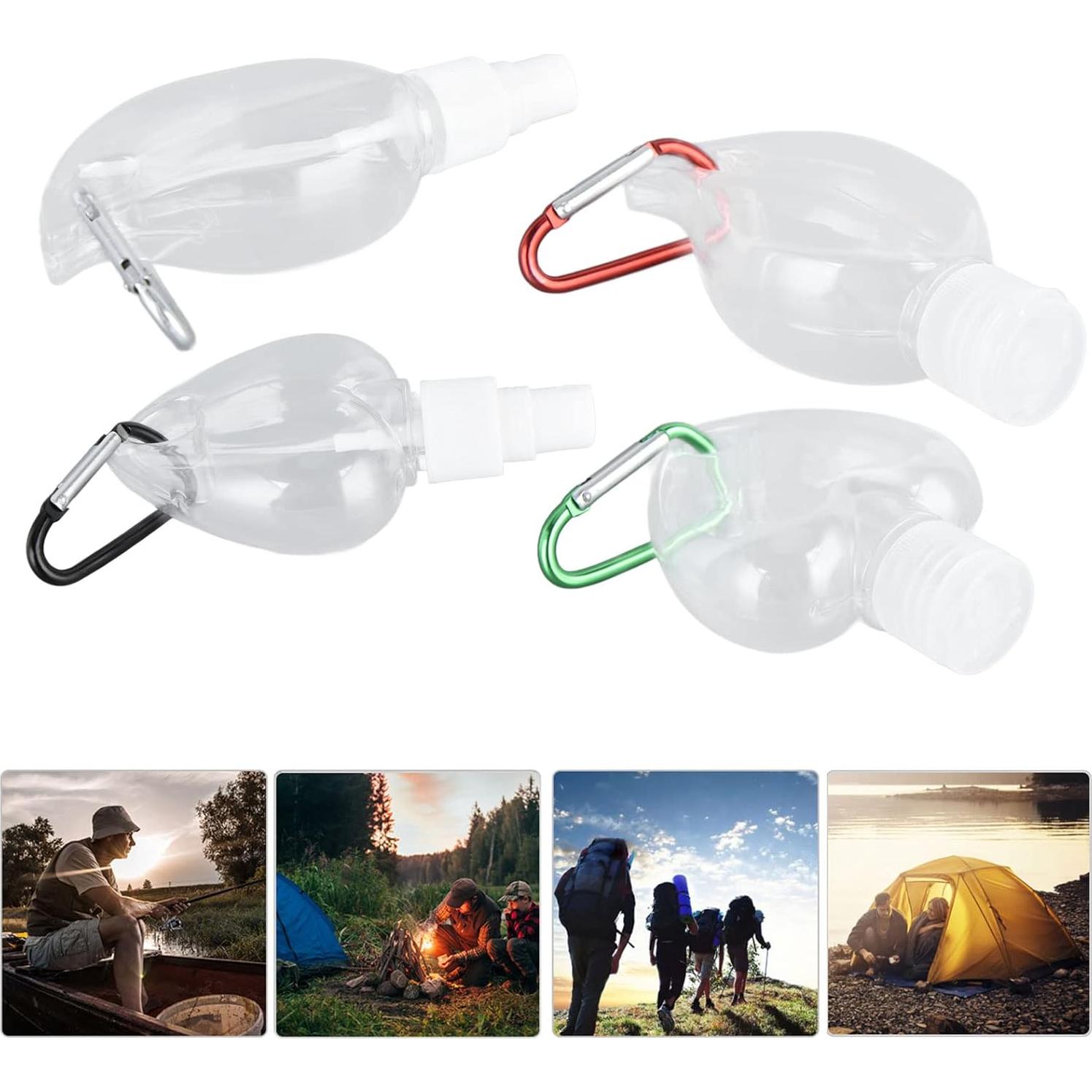 Botellas de Viaje Tiiyee 74ml con Llavero - Paquete de 4