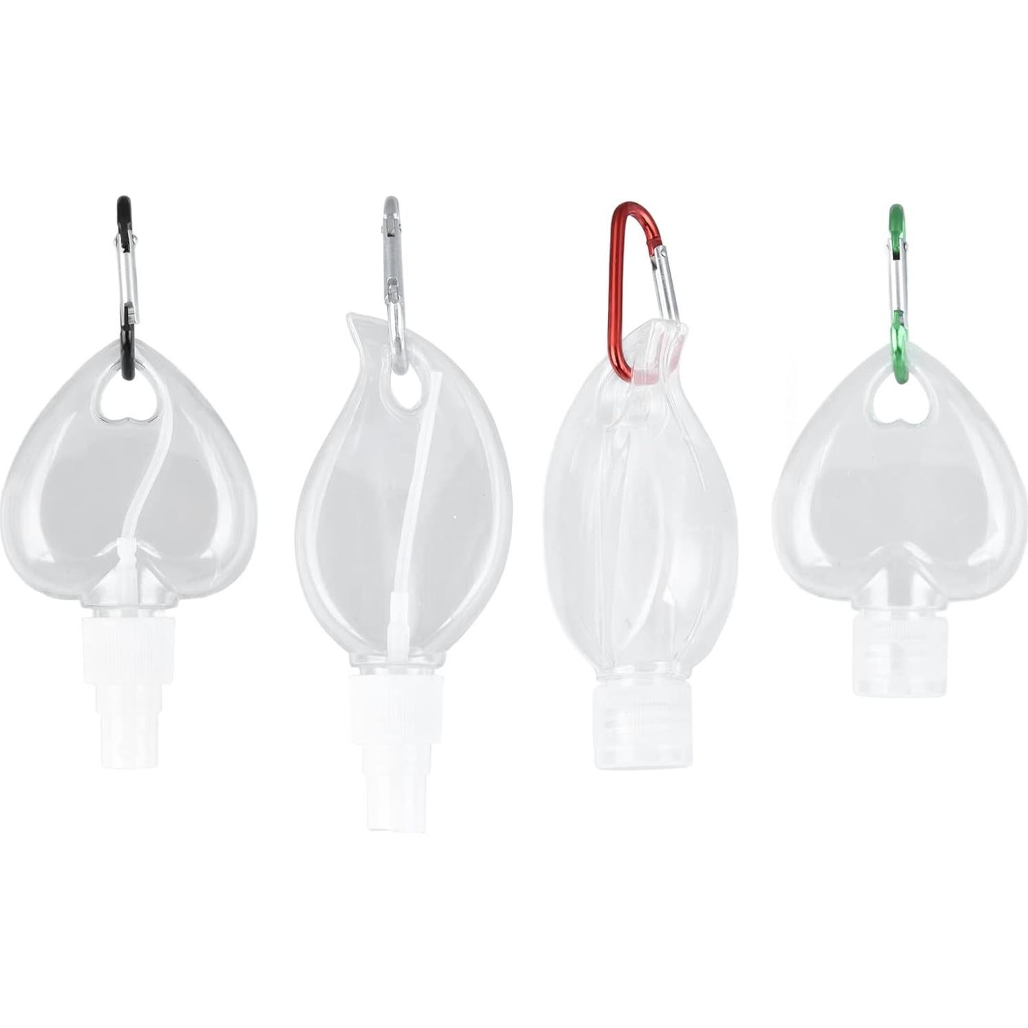 Botellas de Viaje Tiiyee 74ml con Llavero - Paquete de 4