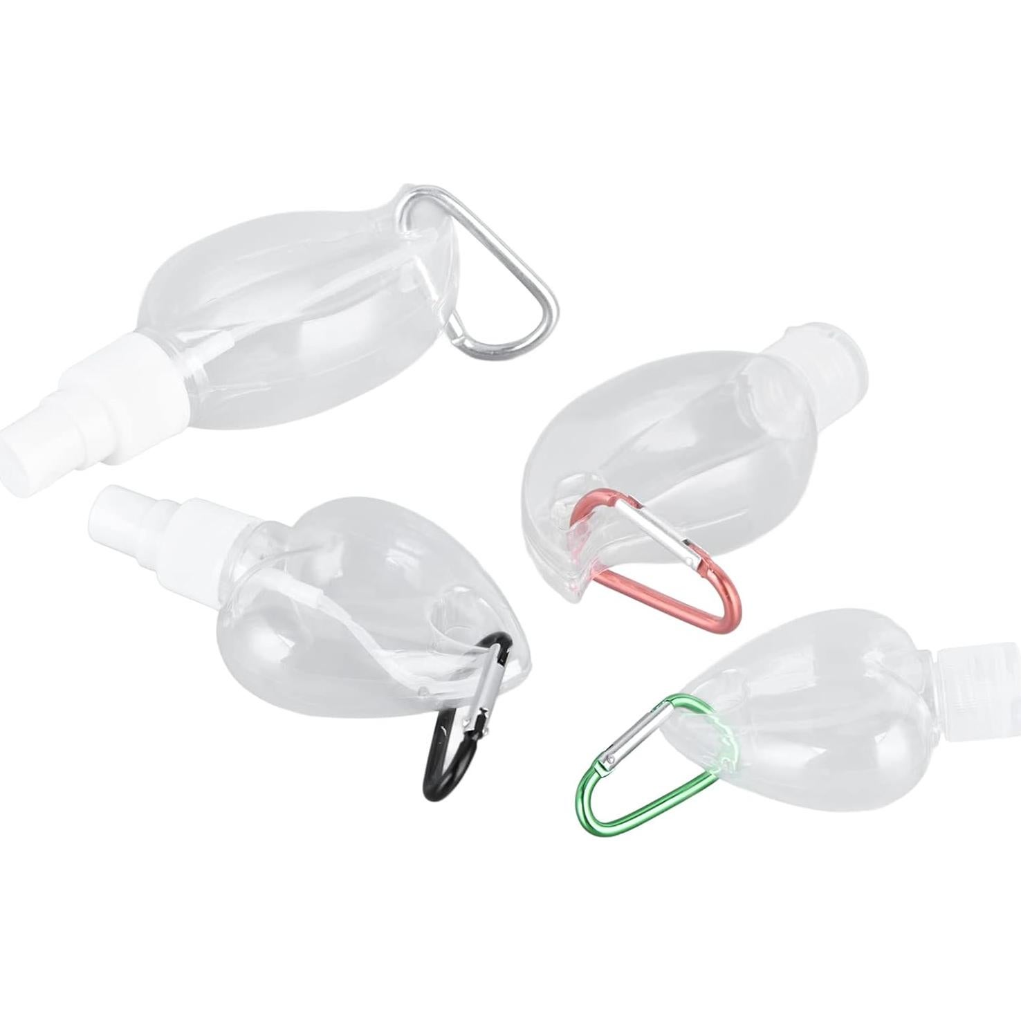 Botellas de Viaje Tiiyee 74ml con Llavero - Paquete de 4