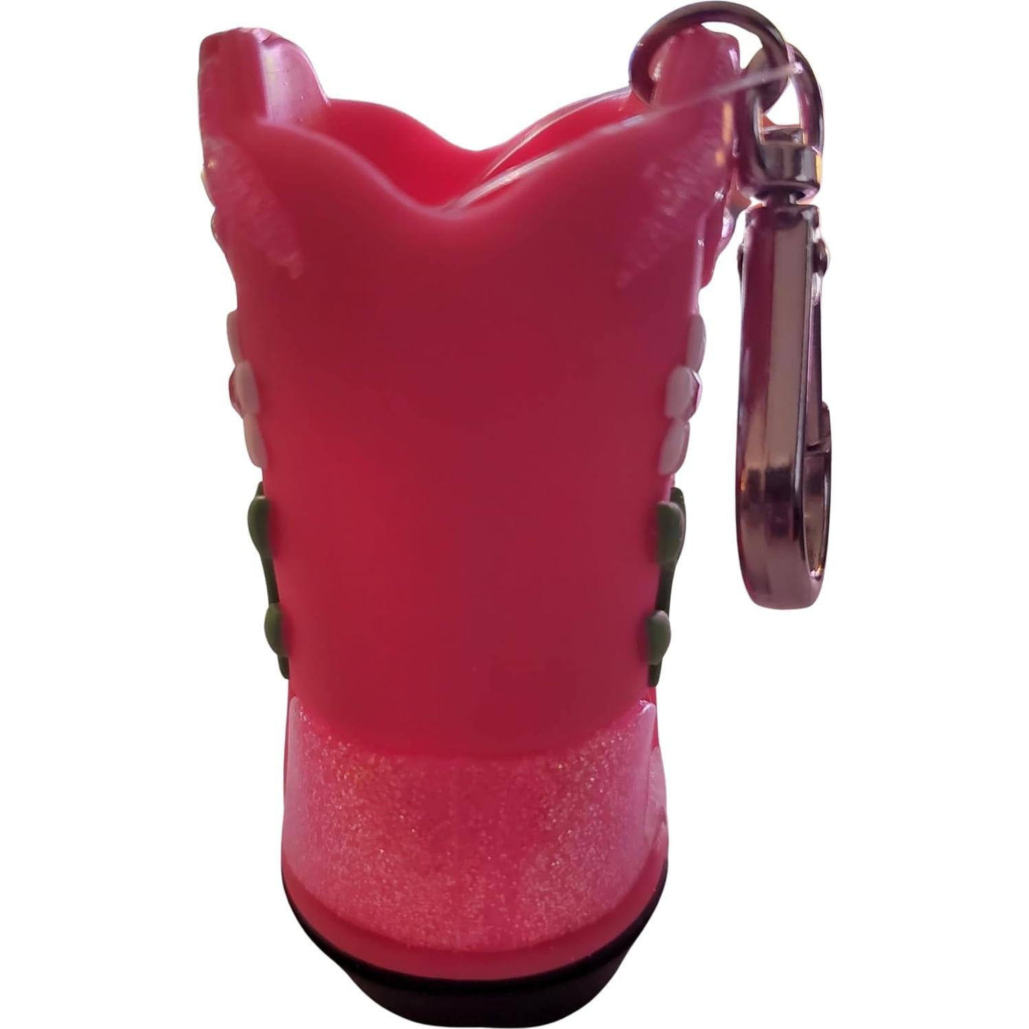 Botín de vaquero rosa Bath & Body Works con holder desinfectante