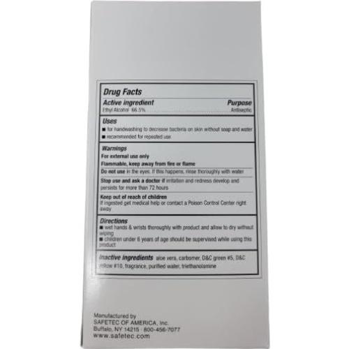 Desinfectante de Manos Safe-Tec 1 Caja 144 Paquetes Gel Sin Fragancia