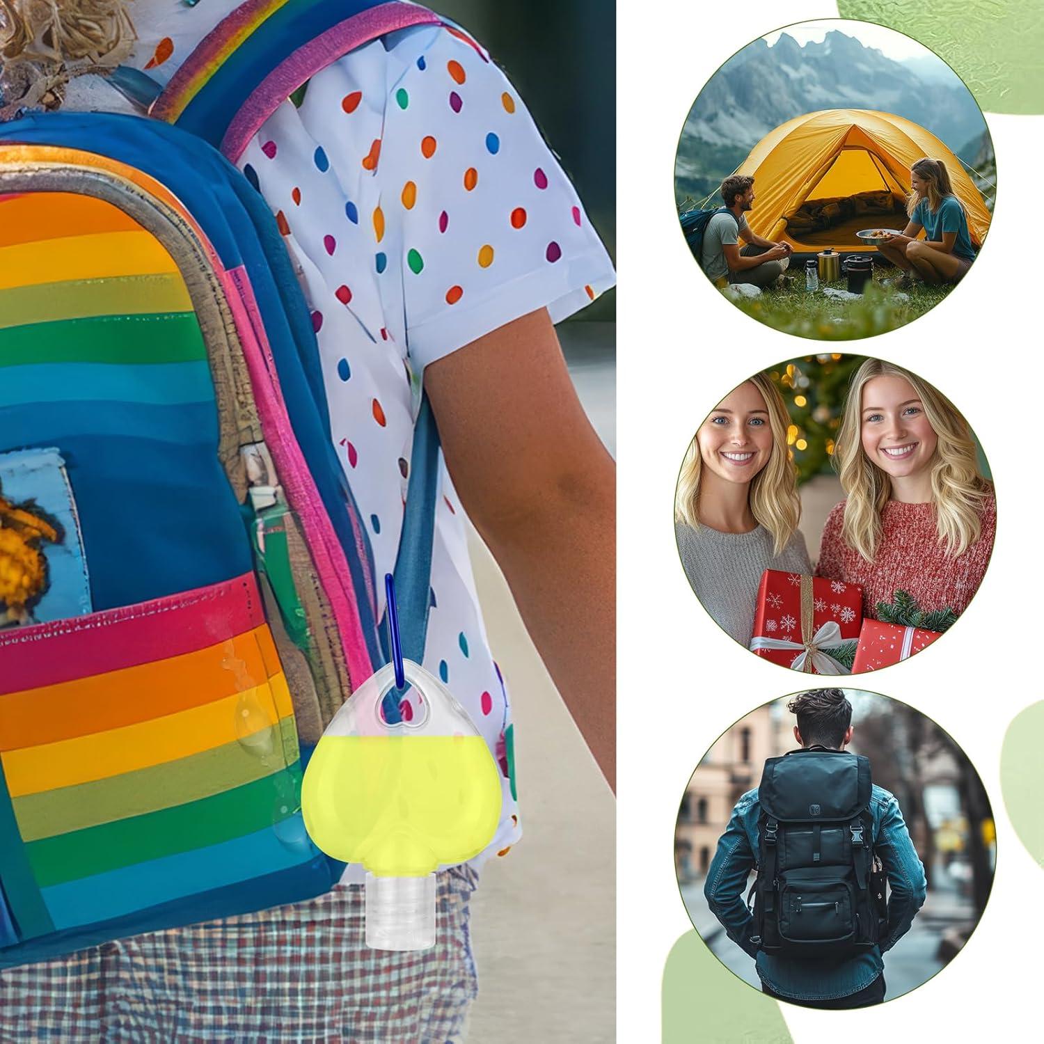 50 Botellas de Plástico Transparentes Corazón 50ml Besitek