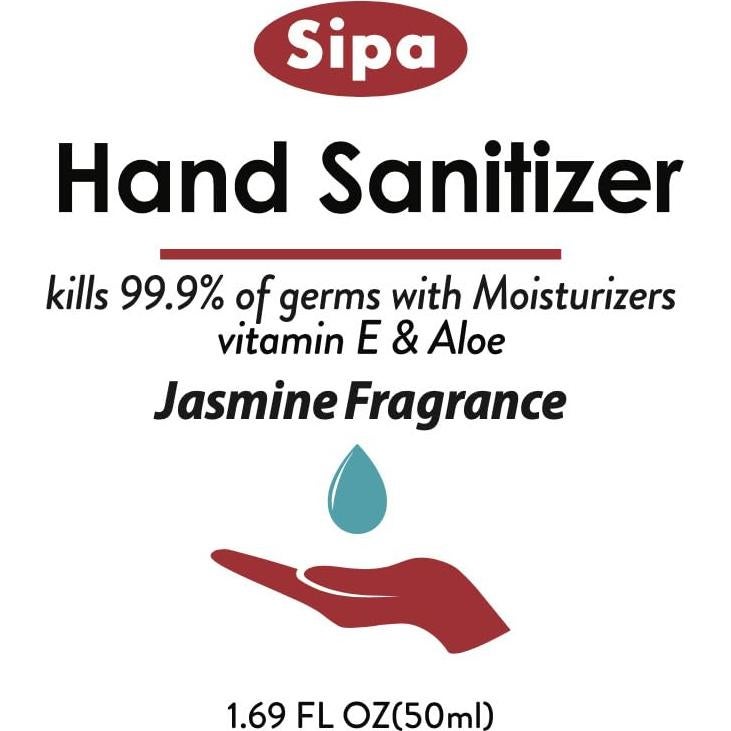 Desinfectante de Manos SIPA 50 ml Aroma Jazmín Gel Aloe Vitamina E