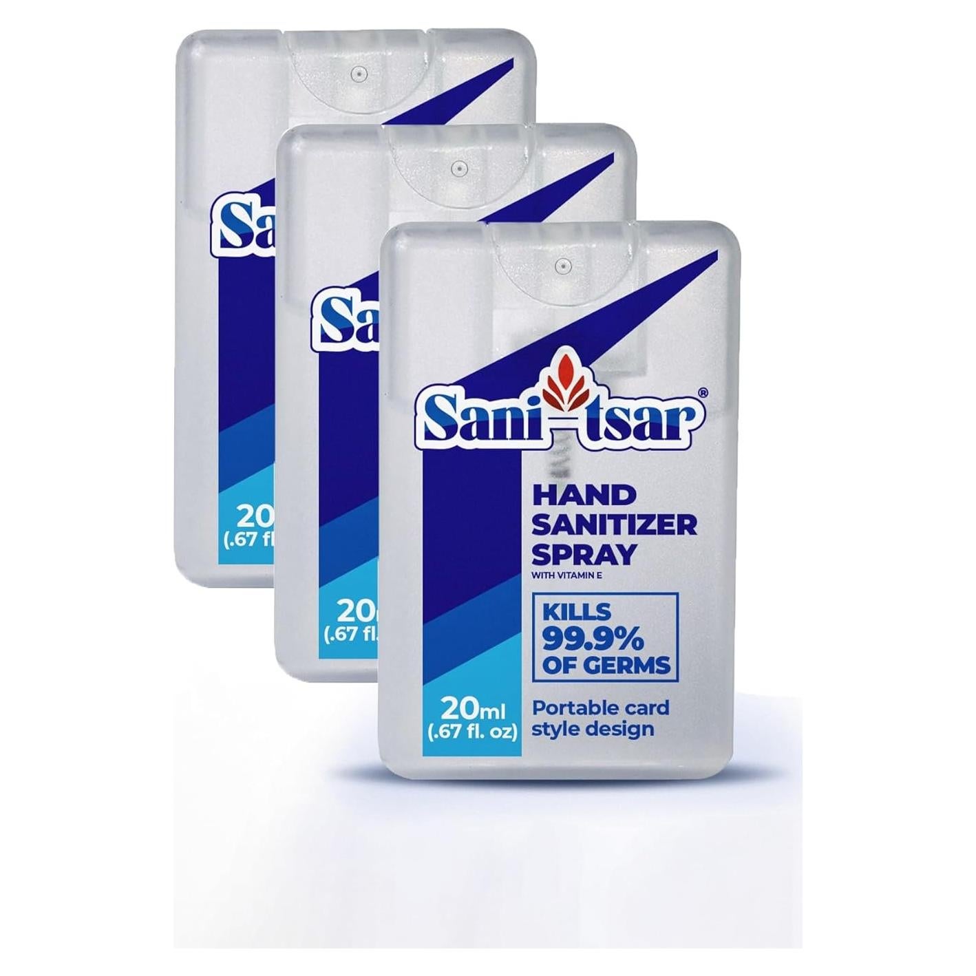 Spray Desinfectante de Manos Sani-Tsar 20ml Pack 3 Viaje