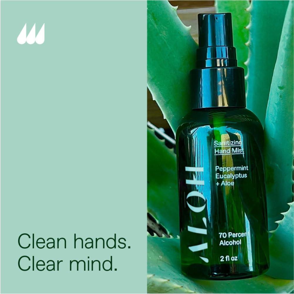 Desinfectante de Manos ALOH 3-pack 70% Alcohol Menta Eucalipto