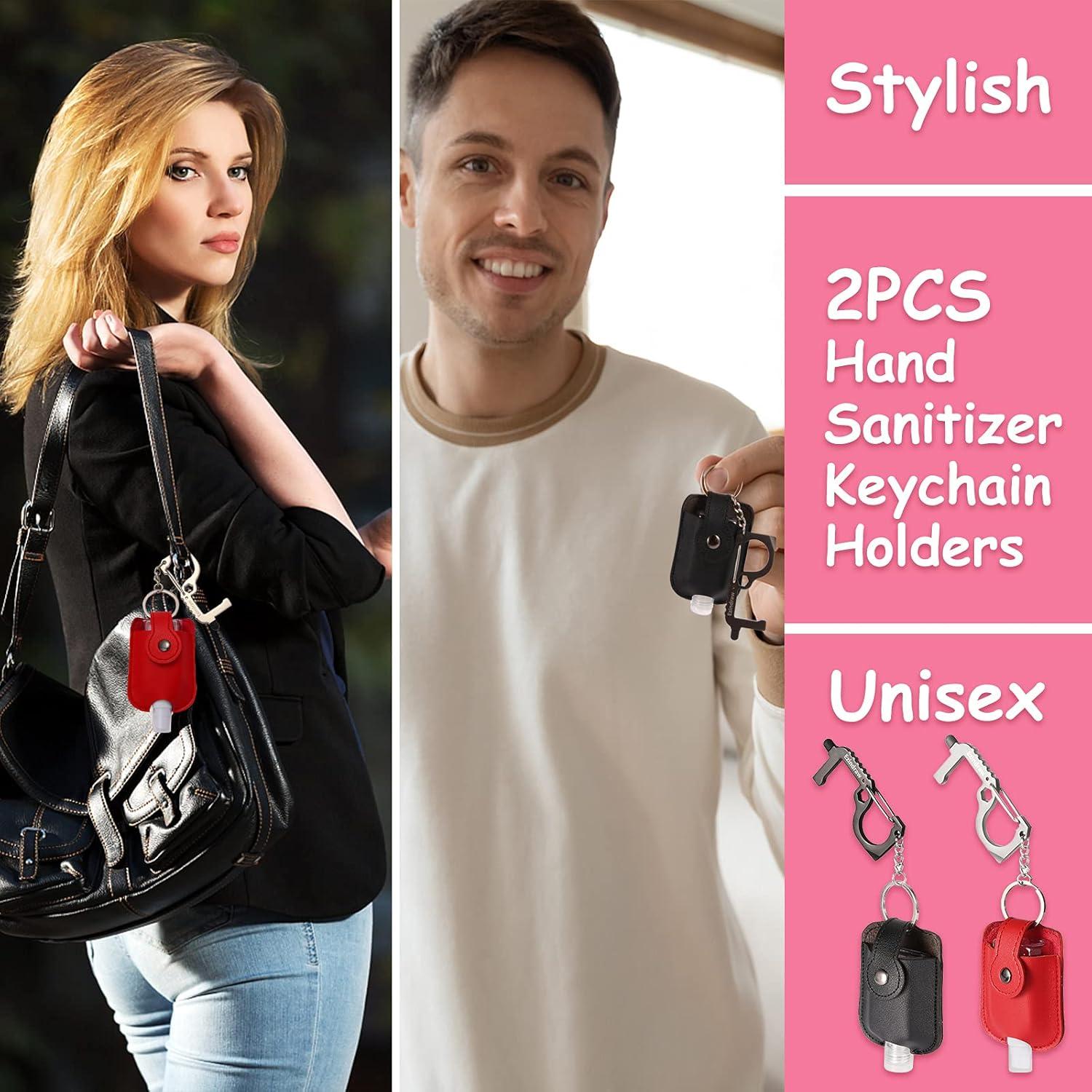 Estuche de Desinfectante de Manos Ezindraw 2 PCS Viaje Rojo Negro