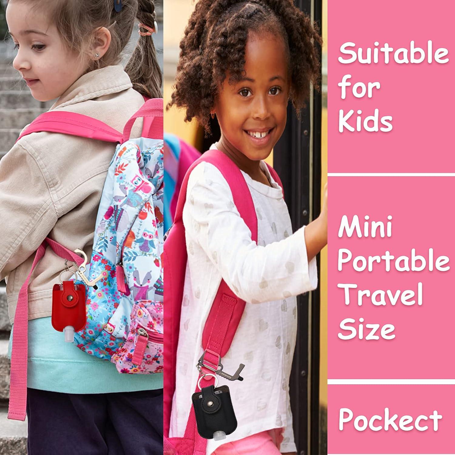 Estuche de Desinfectante de Manos Ezindraw 2 PCS Viaje Rojo Negro