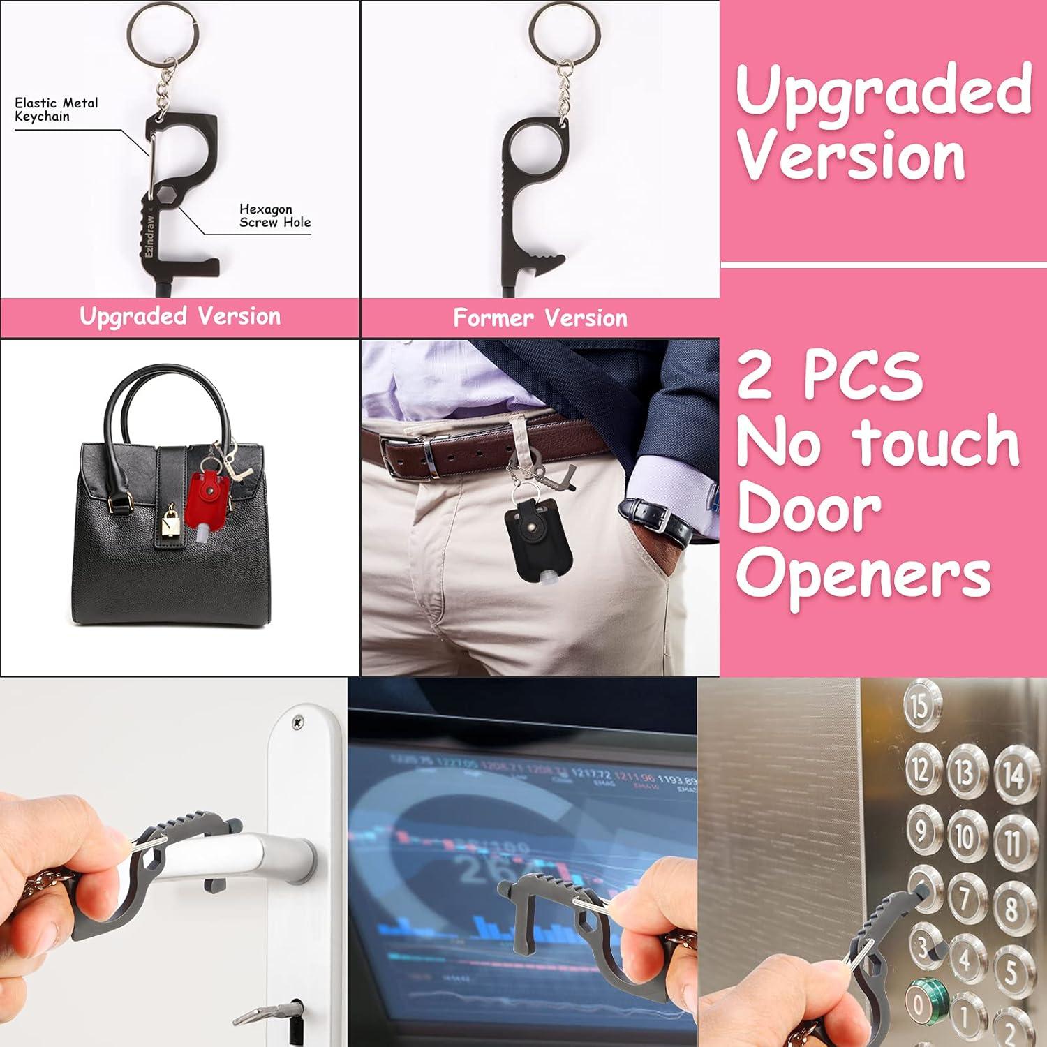 Estuche de Desinfectante de Manos Ezindraw 2 PCS Viaje Rojo Negro