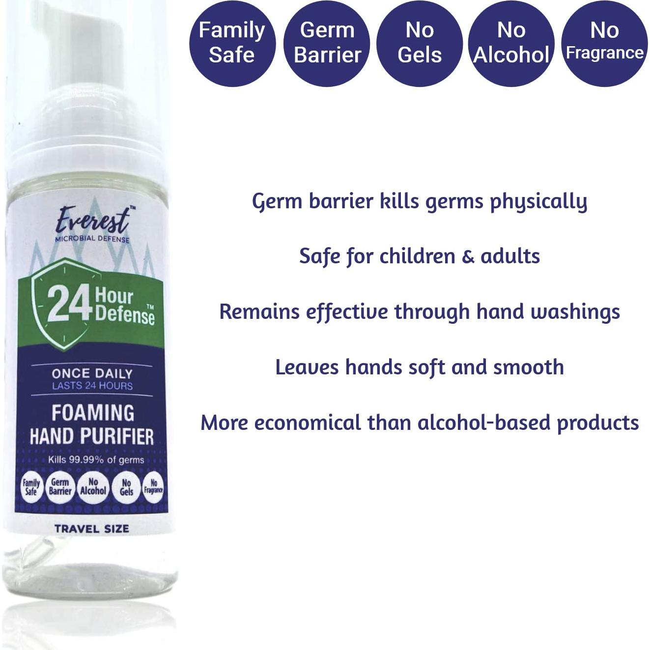 Desinfectante de Manos Espumoso Everest 24 Horas Sin Fragancia
