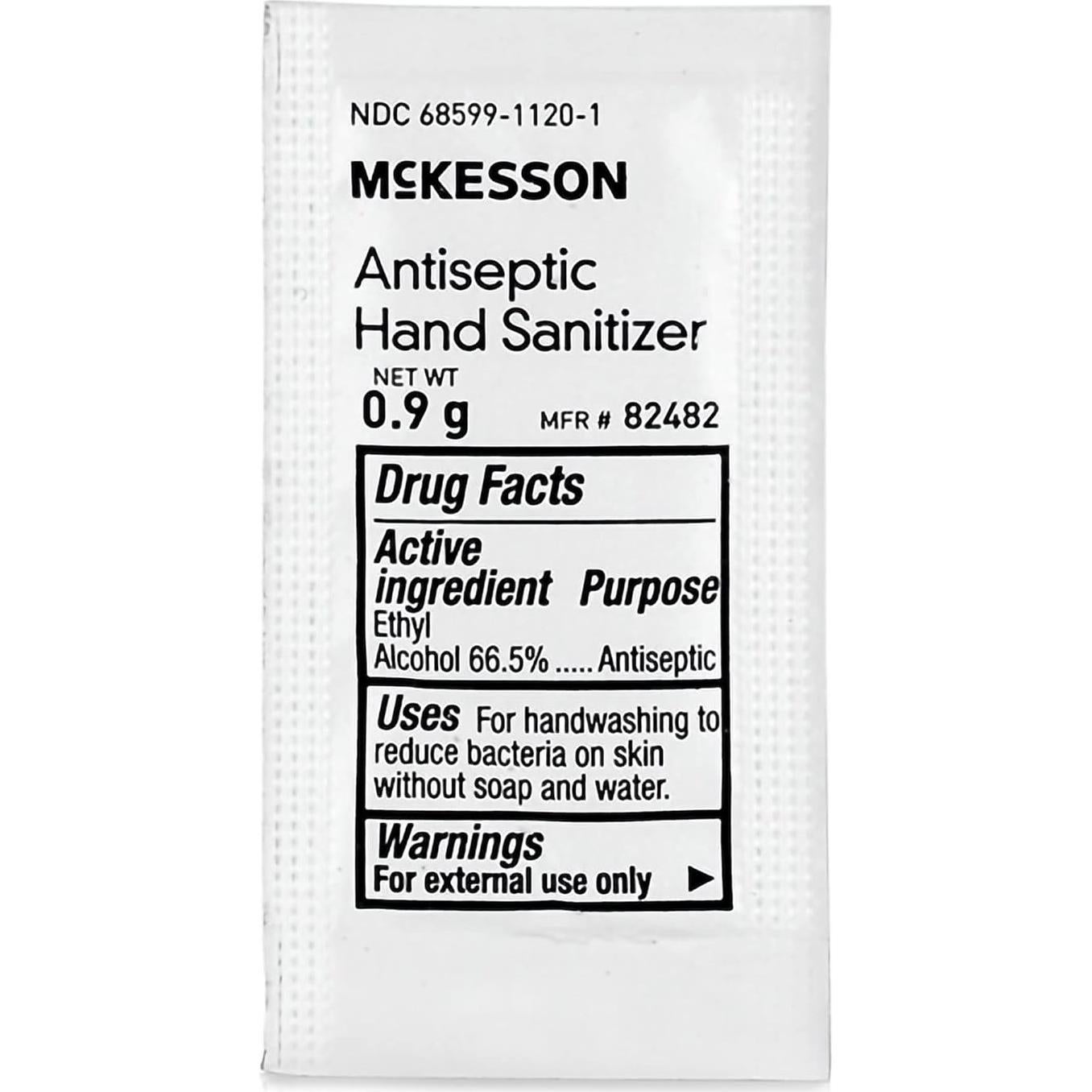 Gel desinfectante de manos McKesson con aloe 9g - 144 unidades
