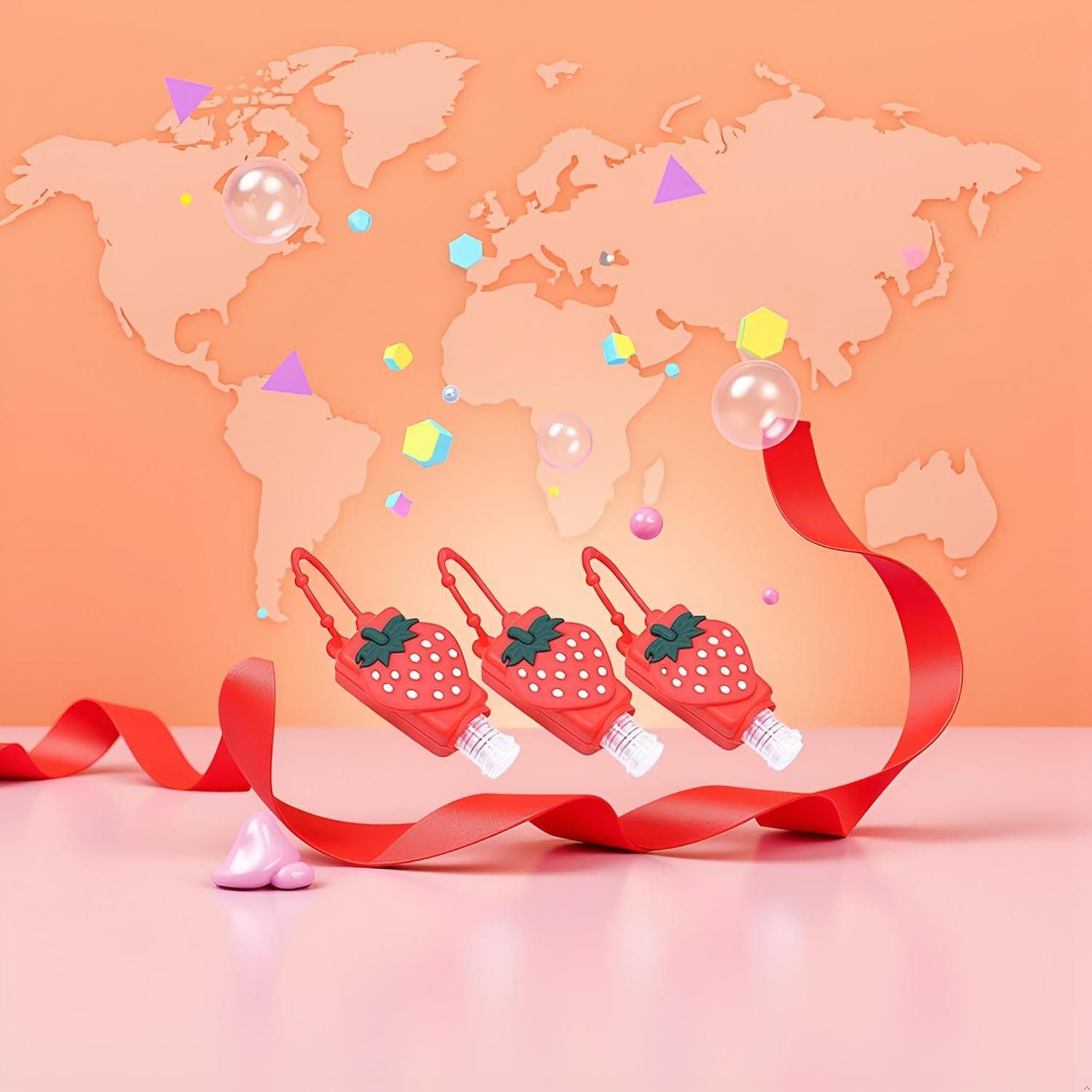 Set de 3 Botellas de Viaje Rellenables Xinjincang 30ml Rojo