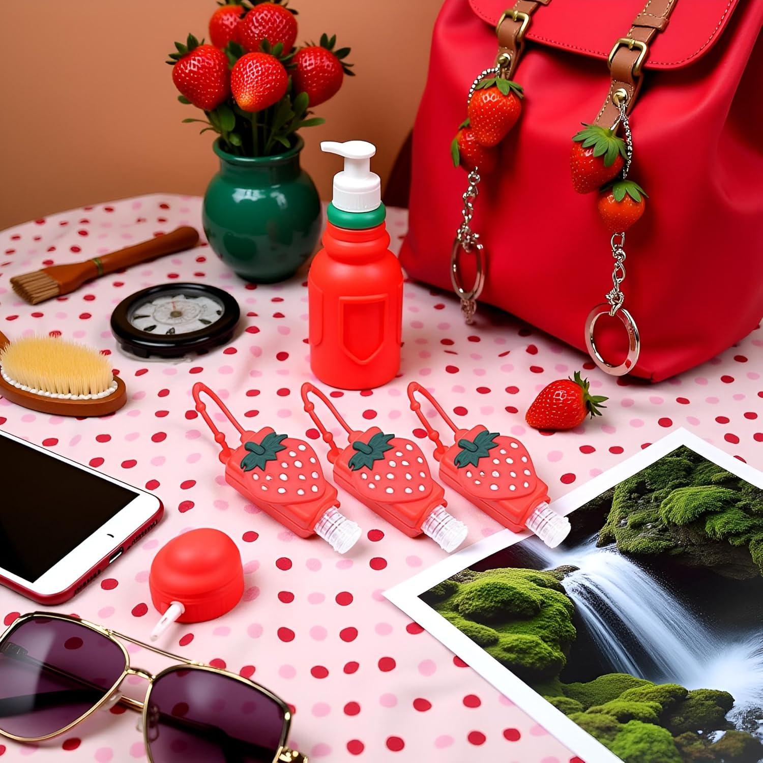 Set de 3 Botellas de Viaje Rellenables Xinjincang 30ml Rojo