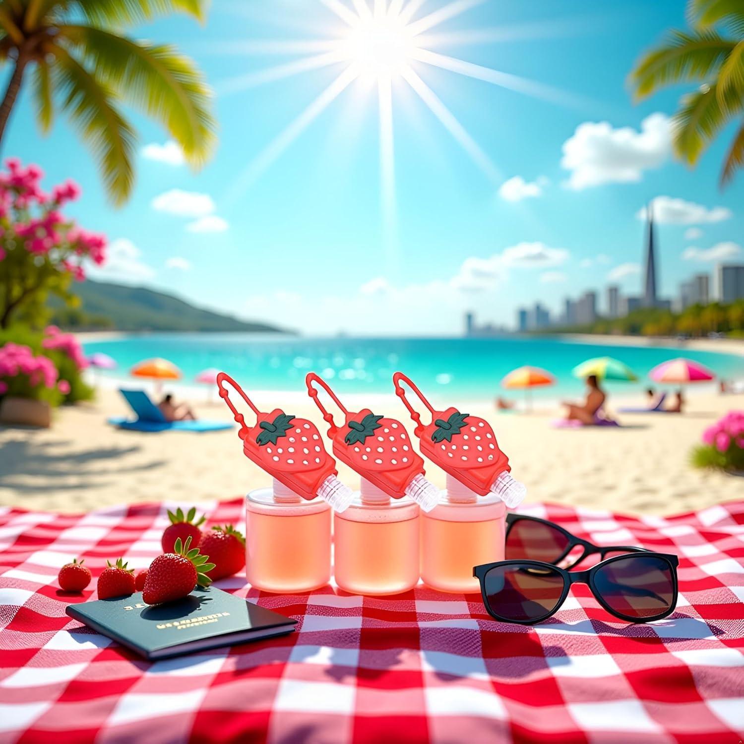 Set de 3 Botellas de Viaje Rellenables Xinjincang 30ml Rojo