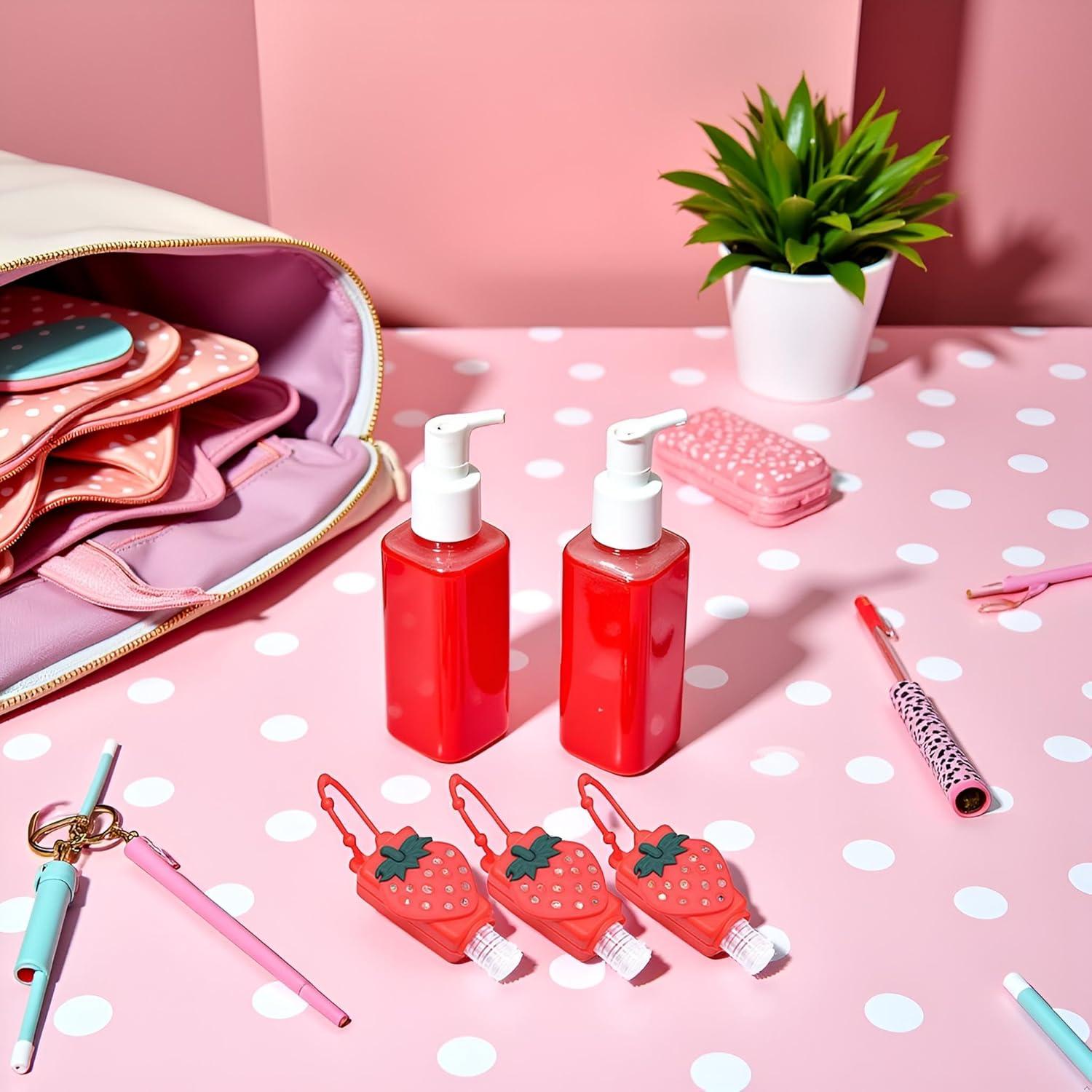 Set de 3 Botellas de Viaje Rellenables Xinjincang 30ml Rojo