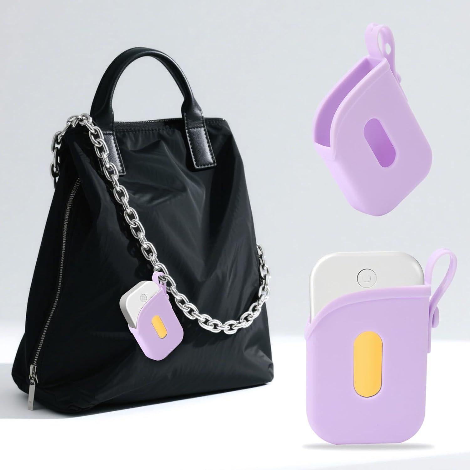 Funda de Silicona Lyreh para Spray Desinfectante 30 mL Púrpura