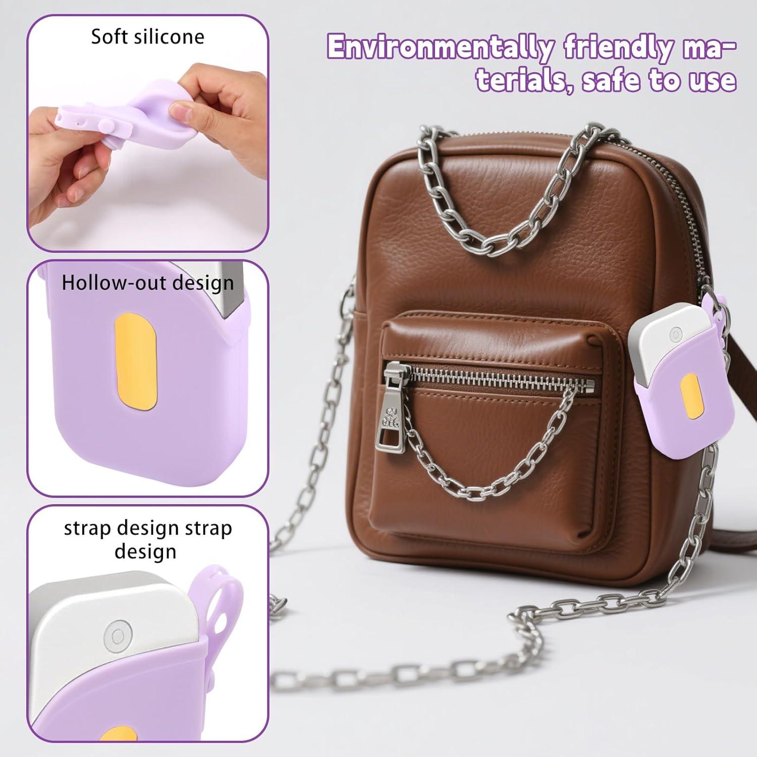 Funda de Silicona Lyreh para Spray Desinfectante 30 mL Púrpura