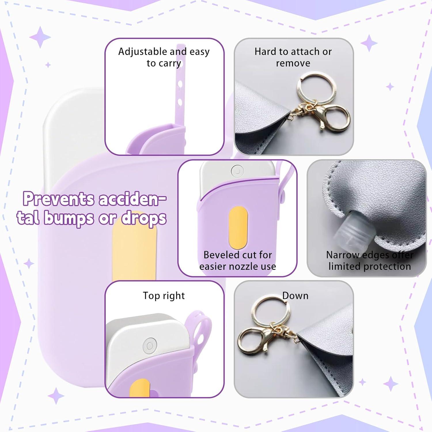 Funda de Silicona Lyreh para Spray Desinfectante 30 mL Púrpura