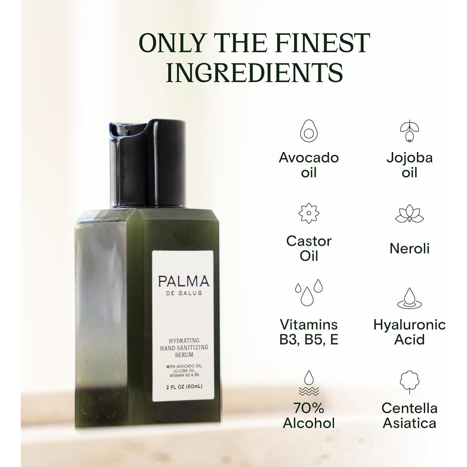 Desinfectante de manos 70% alcohol + Hidratante 59ml | Palma de Salus