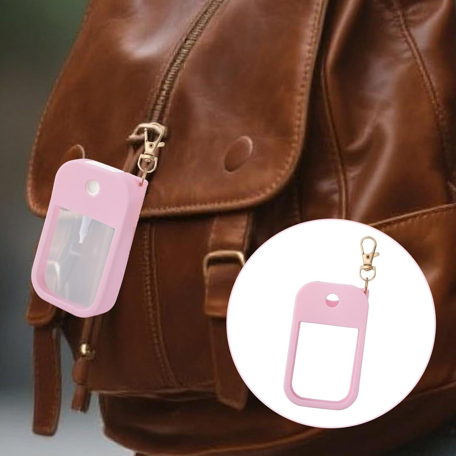 Funda de Silicona Rosa para Spray Desinfectante Touchland 30 mL