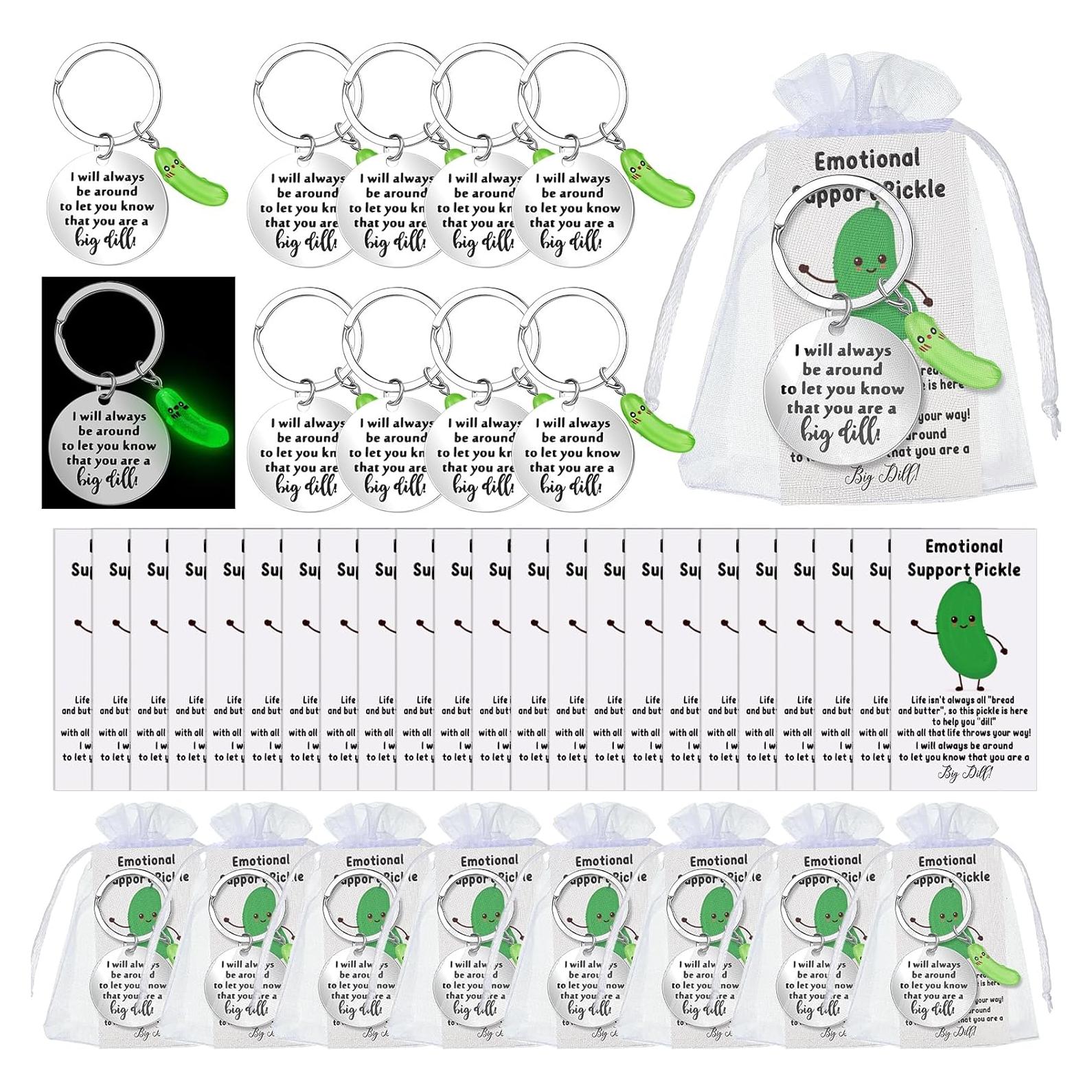 Juego de Regalo de Apreciación 12 Llaveros Pepinillo Ecation