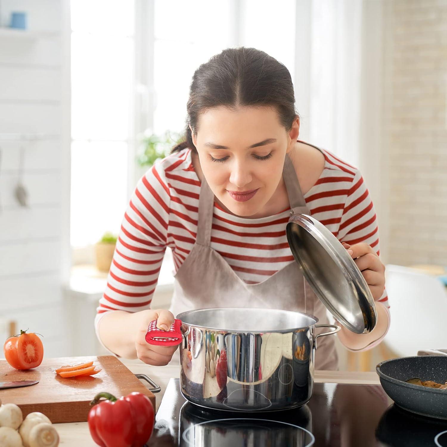 Funda para Mango de Sartén Geiserailie 8 Piezas Algodón Antideslizante