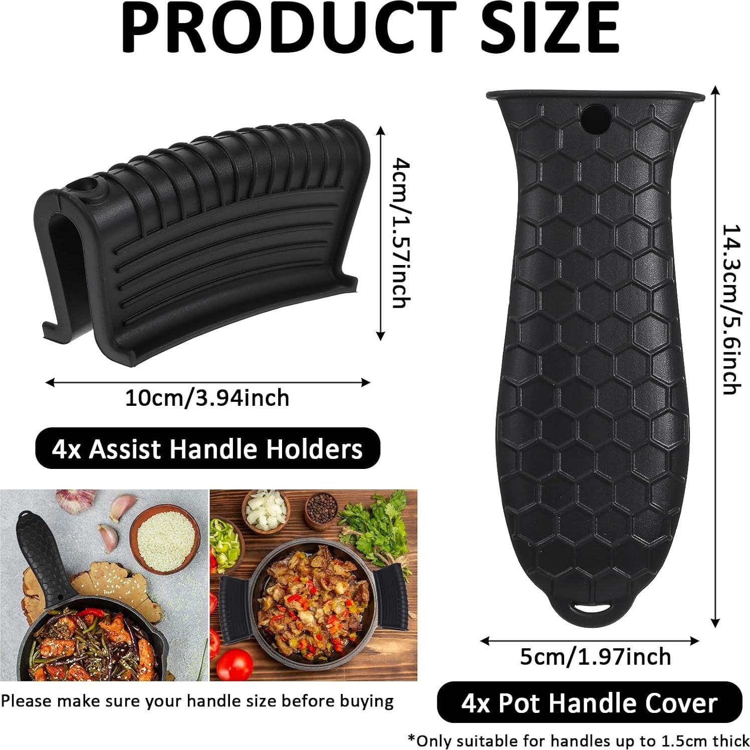 Paquete de 8 fundas de silicona MAQUITA para mangos calientes