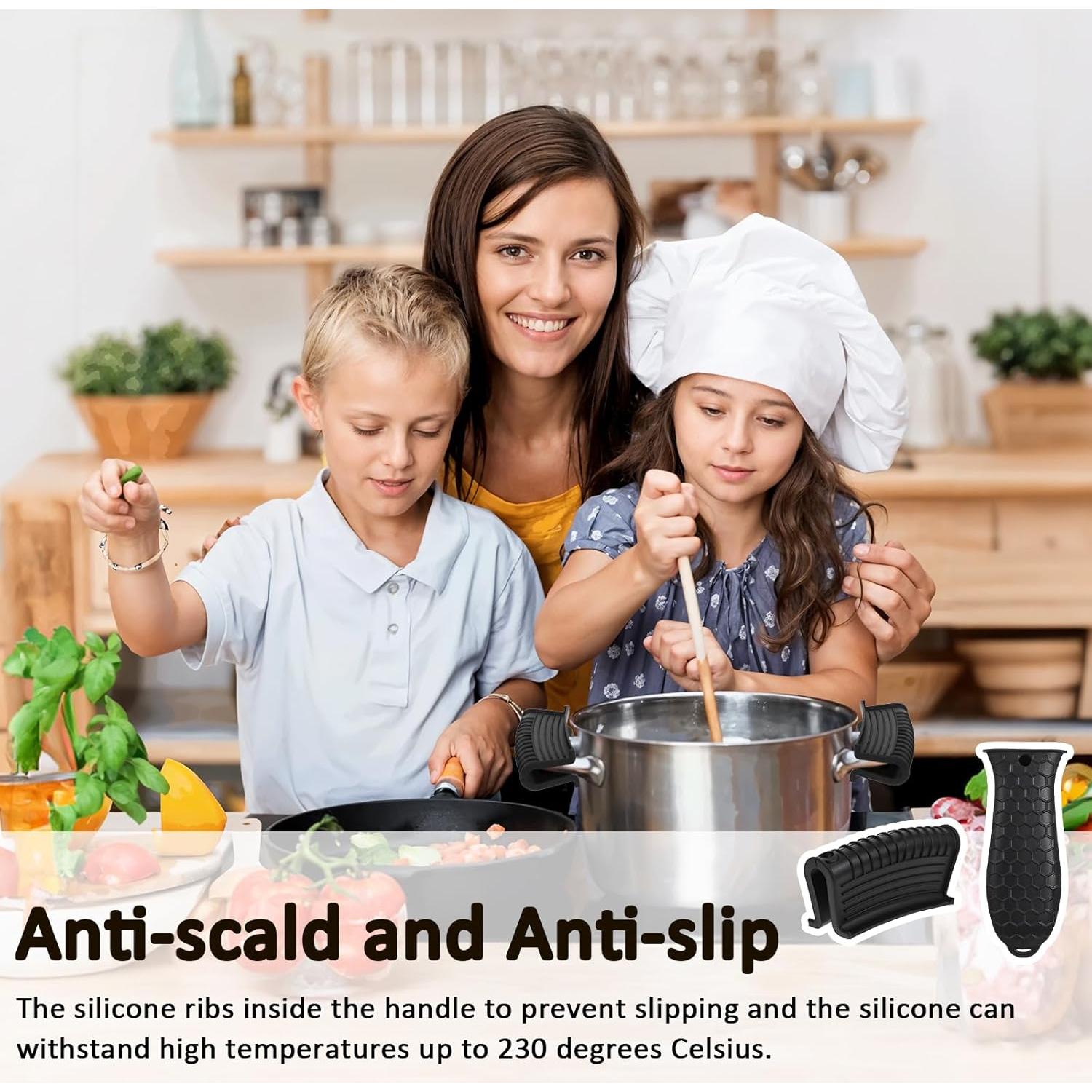 Paquete de 8 fundas de silicona MAQUITA para mangos calientes