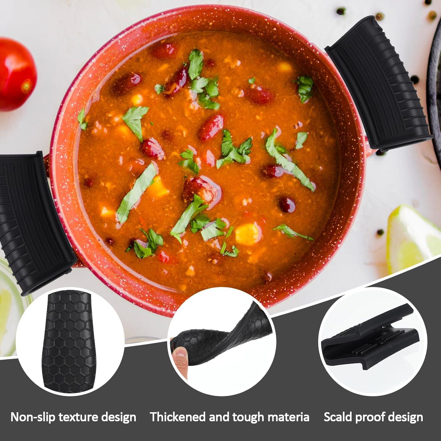 Paquete de 8 fundas de silicona MAQUITA para mangos calientes