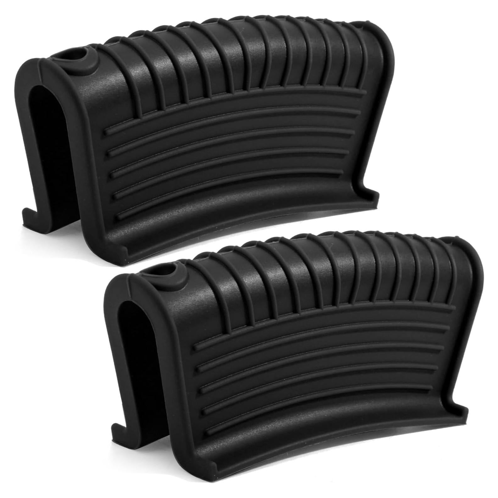 Paquete de 2 Sujetadores de Mango de Silicona Bonsicoky - Negro