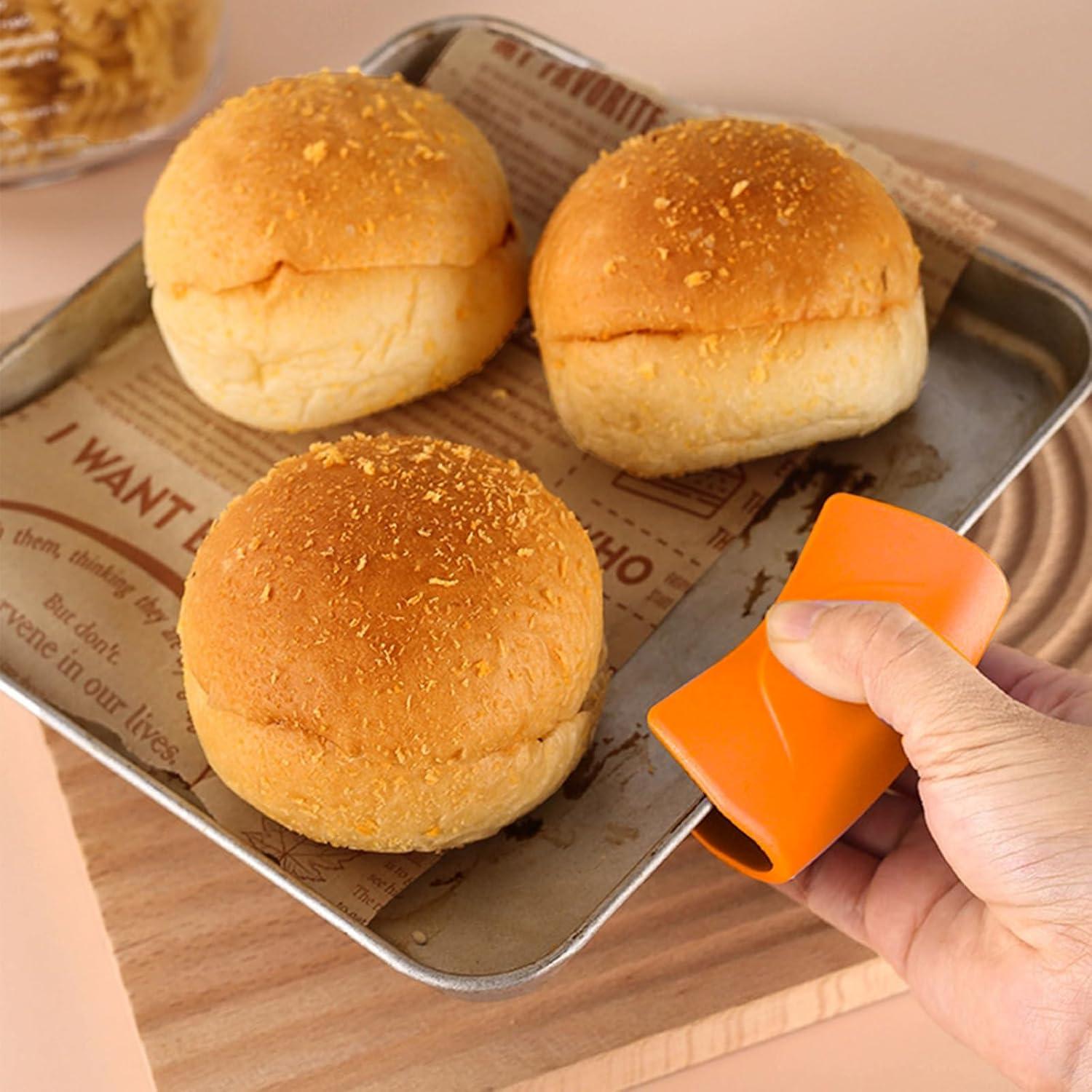 2 Fundas de Mango de Silicona Caliente Bagentry Gris 7.5x4 cm