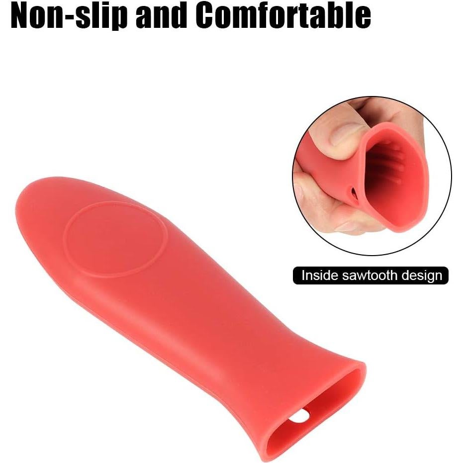 Cubierta de Mango Caliente de Silicona Emoly Rojo 15x5 cm