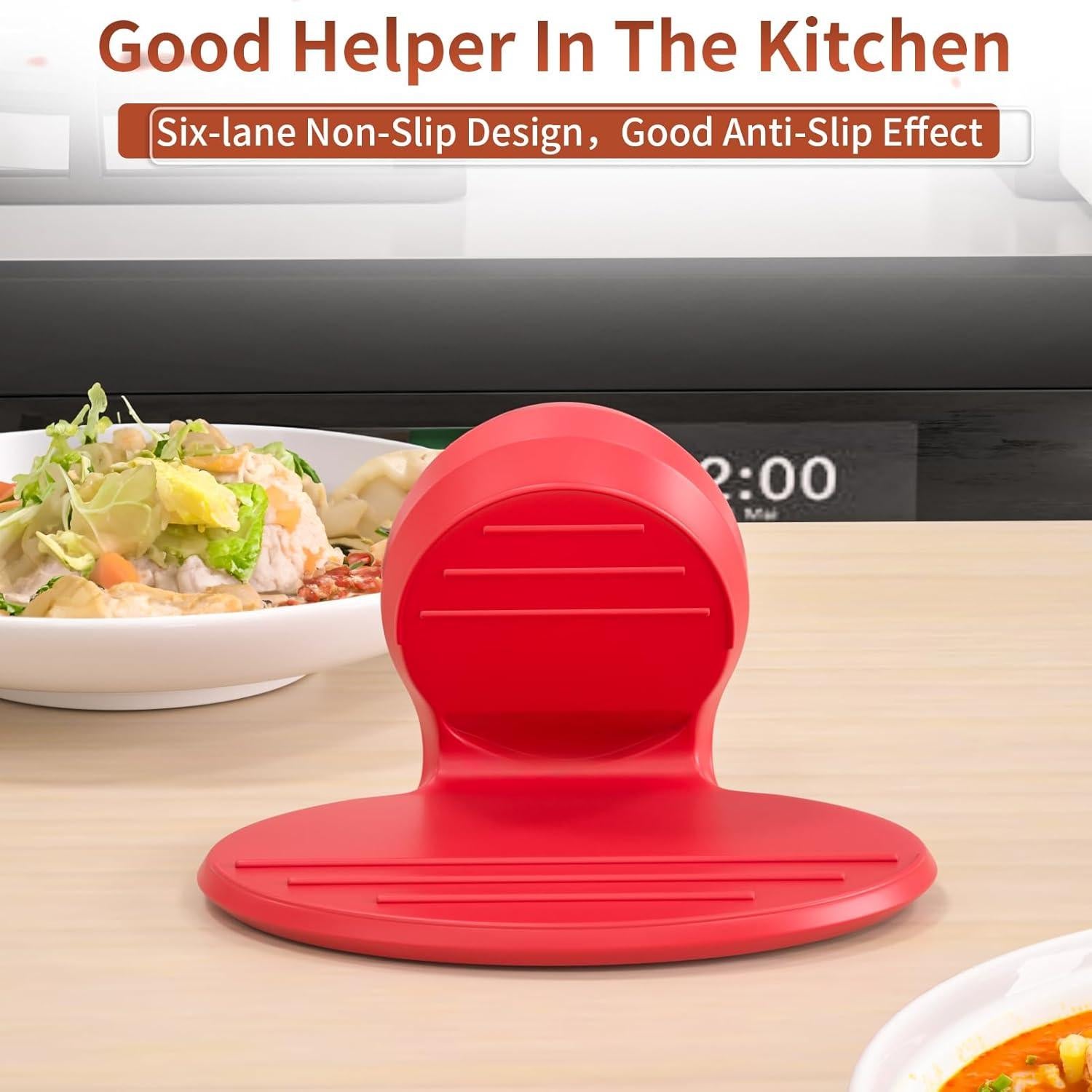 Soportes de Olla de Silicona YYP - Set de 3 Mini Guantes Rojo