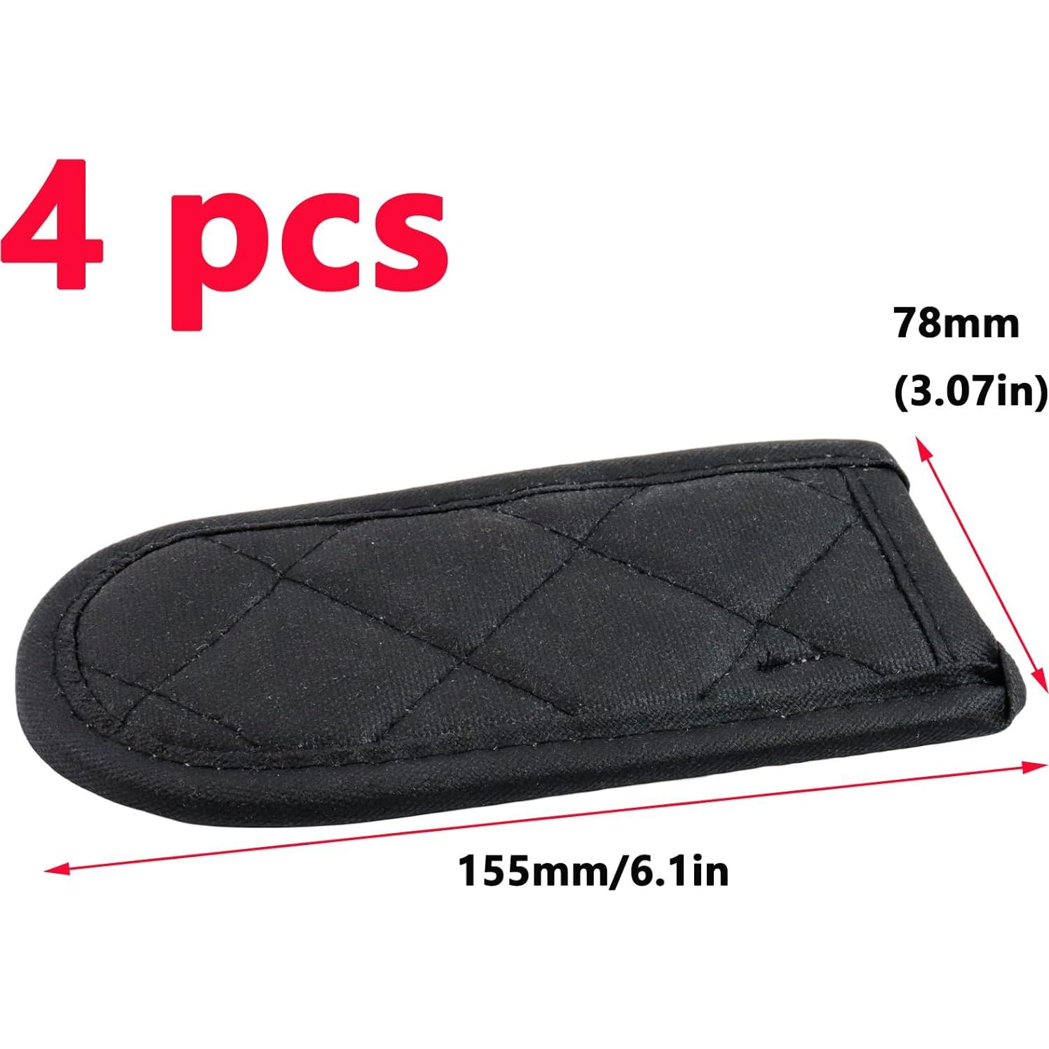 Cubiertas de Mango de Sartén de Hierro Fundido Antrader - 4 Piezas Resistentes al Calor